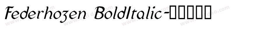 Federhozen BoldItalic字体转换